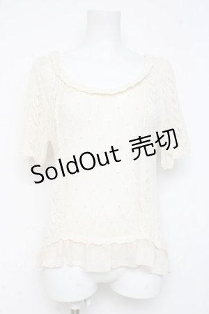 画像: axes femme / プチバラ使い透かし編みニット M 生成り Y-26-03-09-073-AX-TO-SZ-ZY