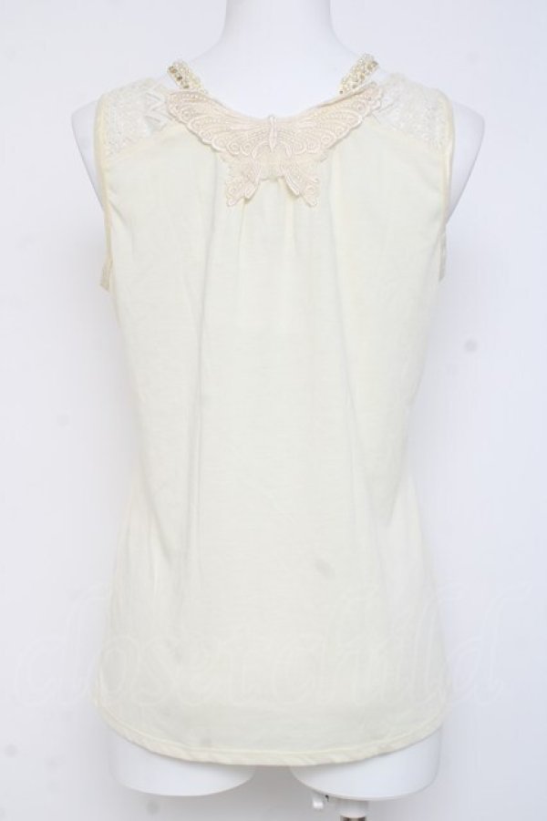 画像2: axes femme / ビジューストラップ付きタンク M 生成り Y-26-03-09-008-AX-TO-SZ-ZY (2)