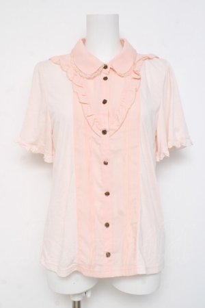 画像: axes femme / ブラウス風カットプルオーバー M アワピンク Y-26-03-09-080-AX-TO-SZ-ZY