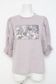 画像1: axes femme POETIQUE / おかしなお茶会パフ袖Tシャツ M ラベンダー Y-26-03-09-084-AX-TO-SZ-ZY (1)