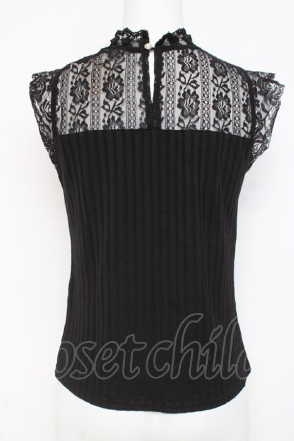 画像2: axes femme / パールデザインビスチェプルオーバー  黒 Y-26-03-09-009-AX-TO-SZ-ZY (2)