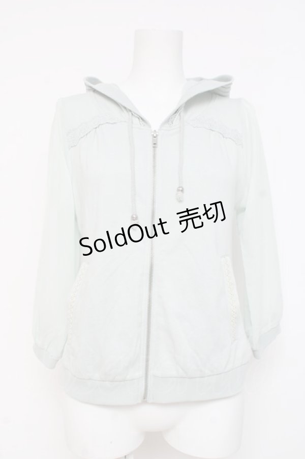 画像1: axes femme / 袖シアーパーカー M サックス Y-26-03-09-090-AX-TO-SZ-ZY (1)