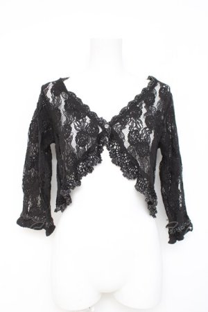 画像: axes femme / 鈎針フリル総レースボレロ M 黒 Y-26-03-09-092-AX-TO-SZ-ZY