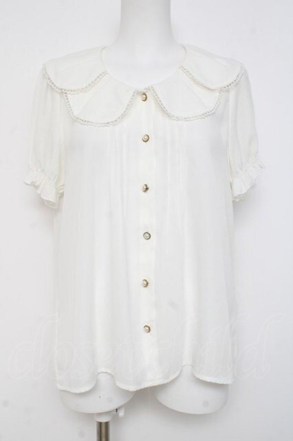 画像1: Amavel / ダブルカラーブラウス F 白 Y-26-03-09-098-CA-BL-SZ-ZY (1)