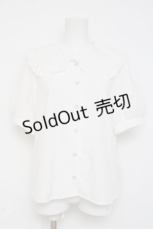 画像: majoretty / チュールスリーブブラウス M 白 Y-26-03-09-103-LO-BL-SZ-ZY