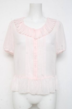 画像: Leur Getter / プリーツ襟ブラウス  ピンク Y-26-03-09-104-LU-BL-SZ-ZY