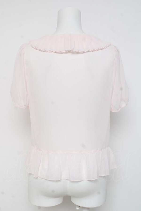 画像2: Leur Getter / プリーツ襟ブラウス  ピンク Y-26-03-09-104-LU-BL-SZ-ZY (2)