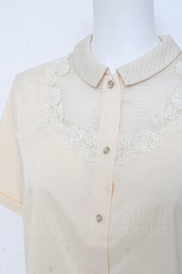 画像3: an another angelus / ローズモチーフレースシャツ F アイボリー Y-26-03-09-105-CA-BL-SZ-ZY (3)