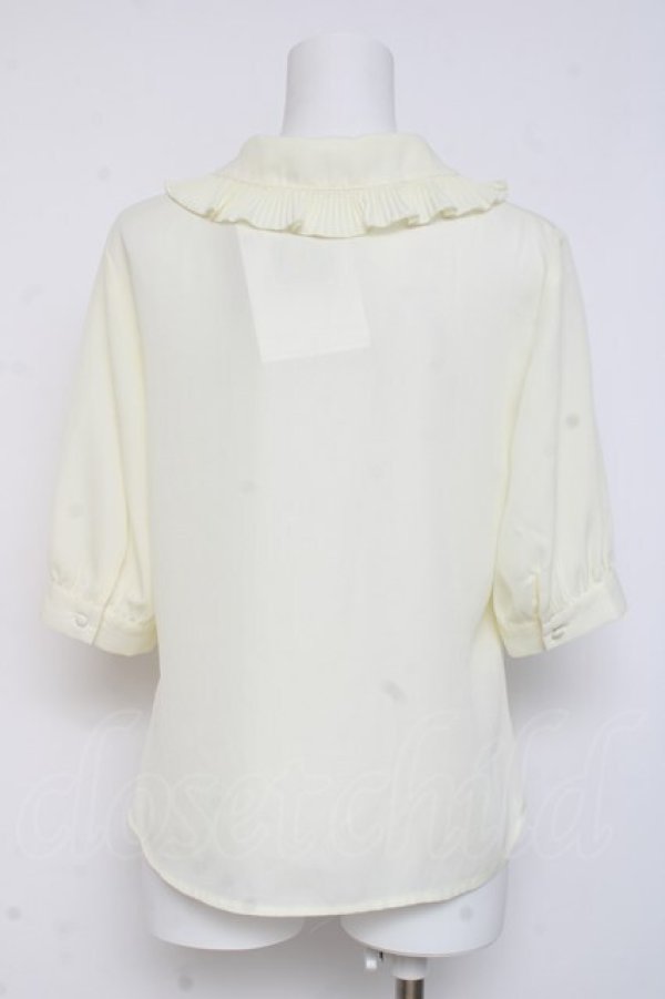 画像2: an another angelus / プリーツフリル衿ブラウス F オフホワイト Y-26-03-09-106-CA-BL-SZ-ZY (2)