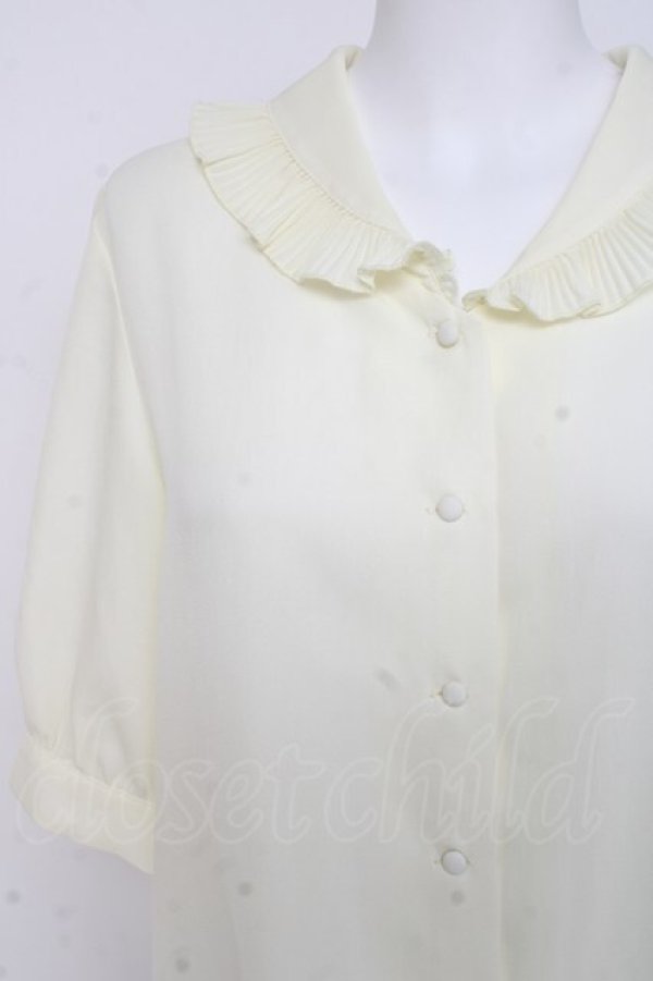 画像3: an another angelus / プリーツフリル衿ブラウス F オフホワイト Y-26-03-09-106-CA-BL-SZ-ZY (3)