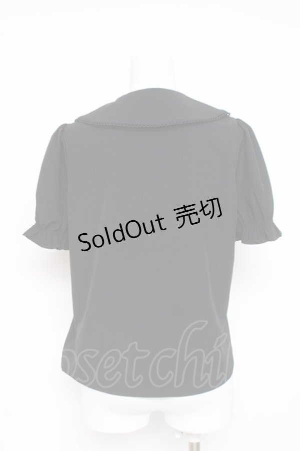 画像2: Ank Rouge / カメオリボンクラシカルブラウス M 黒 Y-26-03-09-111-CA-BL-SZ-ZY (2)