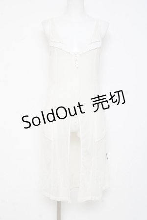 画像: Ozz Croce / シースルーZIPジレ  オフ白 Y-26-03-09-115-OO-TO-SZ-ZY