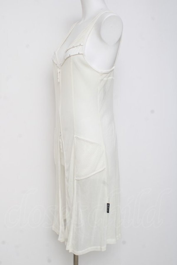 画像2: Ozz Croce / シースルーZIPジレ  オフ白 Y-26-03-09-115-OO-TO-SZ-ZY (2)