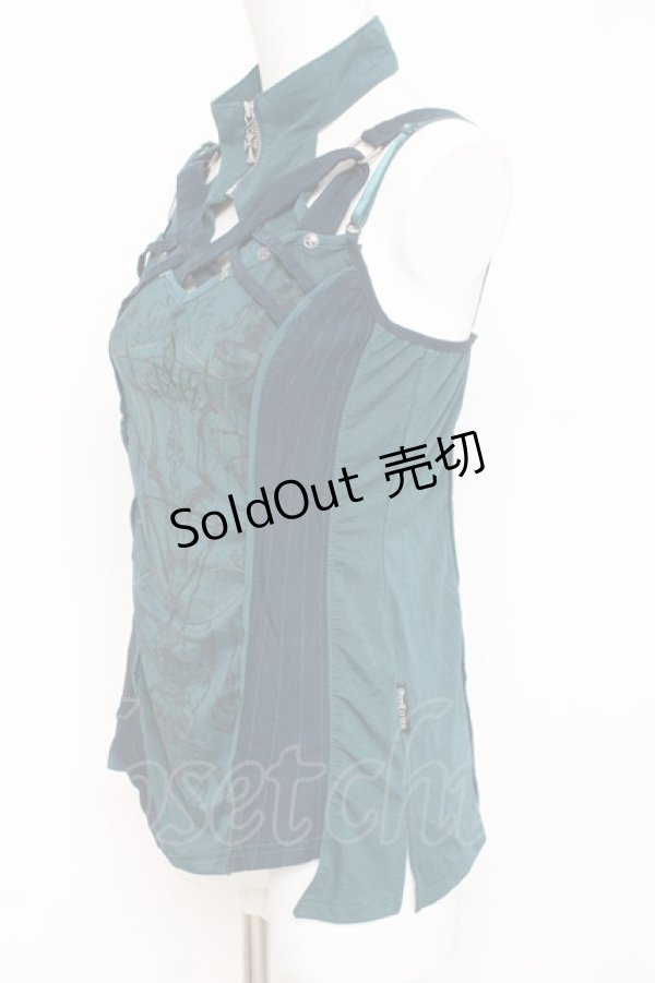 画像2: Ozz Croce / ホルターネックpt入りキャミ  グリーン Y-26-03-09-117-OO-TO-SZ-ZY (2)