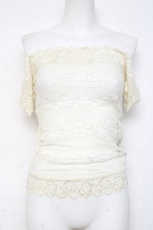 画像: Ozz Croce / レースフリルオフショルトップス  オフ白 Y-26-03-09-118-OO-TO-SZ-ZY