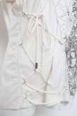 画像3: Ozz Croce / フロント編み上げpt入り半袖トップス  白 Y-26-03-09-119-OO-TO-SZ-ZY (3)