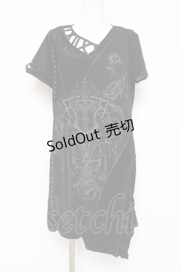 画像1: Ozz Croce / フックデザインpt入りチュニック  黒 Y-26-03-09-122-OO-OP-SZ-ZY (1)