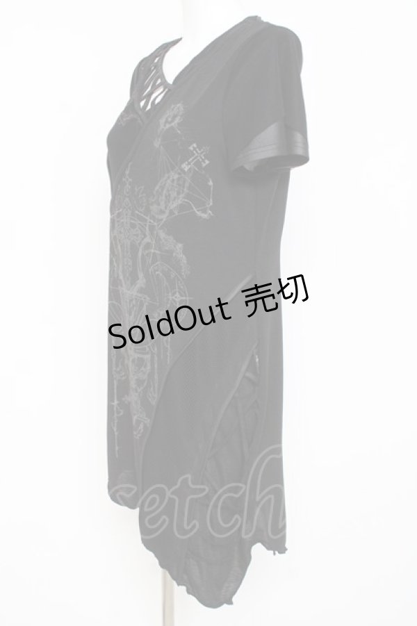 画像2: Ozz Croce / フックデザインpt入りチュニック  黒 Y-26-03-09-122-OO-OP-SZ-ZY (2)