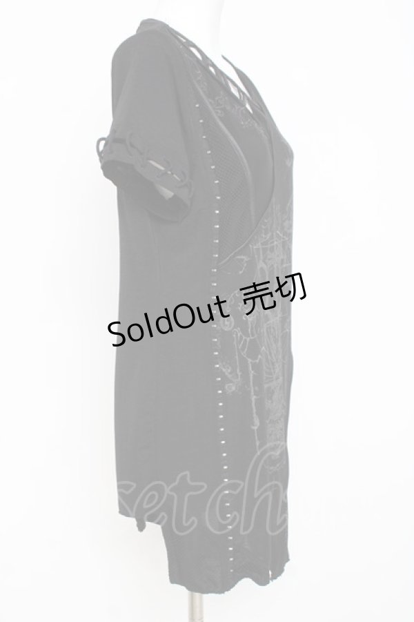 画像4: Ozz Croce / フックデザインpt入りチュニック  黒 Y-26-03-09-122-OO-OP-SZ-ZY (4)