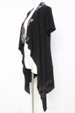 画像2: Qutie Frash / 和柄襟カーディガン  黒 Y-26-03-09-123-QU-TO-SZ-ZY (2)