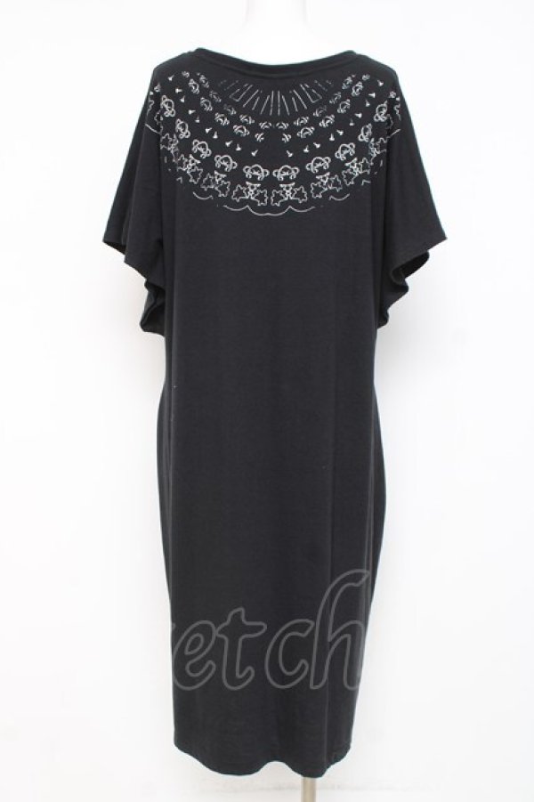 画像2: SEXPOT TOKYO / 猫目プリントミモレカットソー  黒 Y-26-03-09-124-PU-TO-SZ-ZY (2)