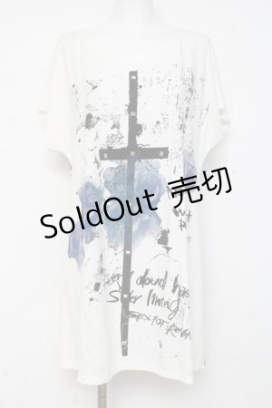 画像: SEX POT ReVeNGe / バラ×十字ptカットソー F 白 Y-26-03-09-126-SP-TO-SZ-ZY