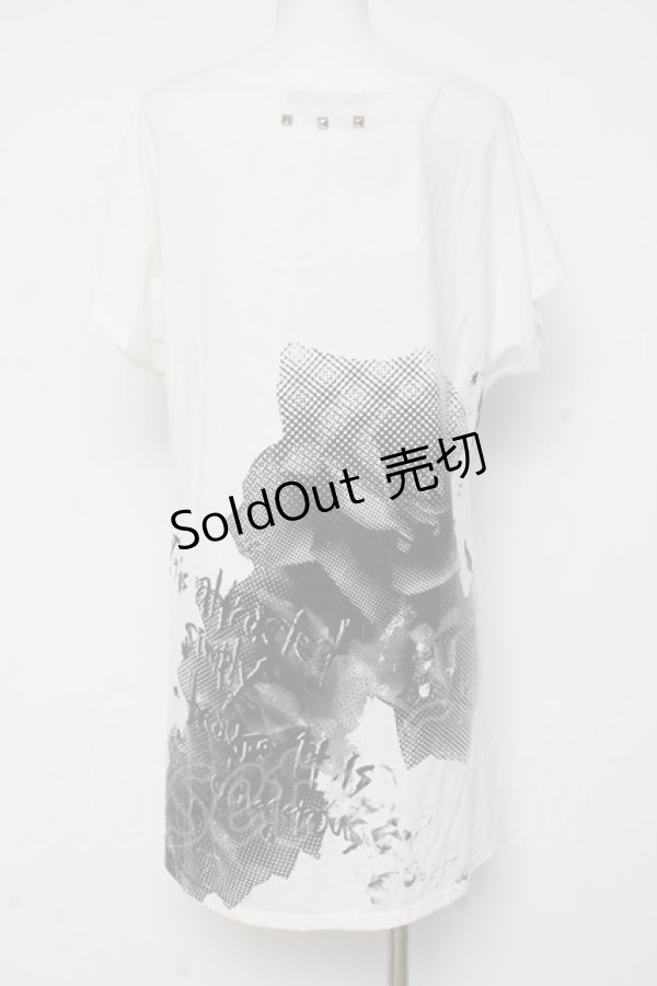 画像2: SEX POT ReVeNGe / バラ×十字ptカットソー F 白 Y-26-03-09-126-SP-TO-SZ-ZY (2)