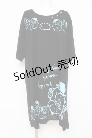 画像: SEX POT ReVeNGe / ひつじプリントカットワンピース F 黒 Y-26-03-09-127-SP-OP-SZ-ZY