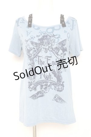 画像: PUTUMAYO / 肩ベルトプリントカットソー  サックス Y-26-03-09-131-PT-TO-SZ-ZY