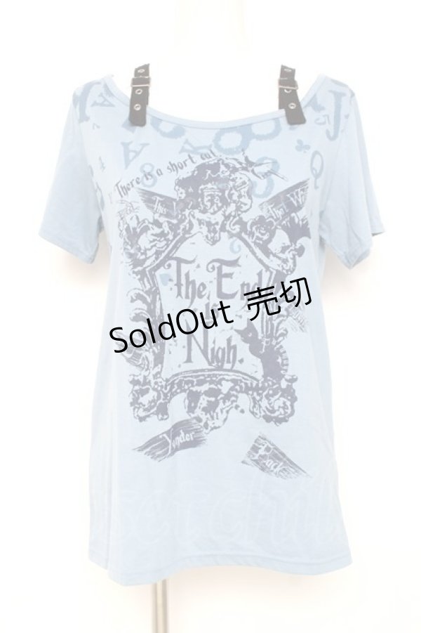 画像1: PUTUMAYO / 肩ベルトプリントカットソー  サックス Y-26-03-09-131-PT-TO-SZ-ZY (1)