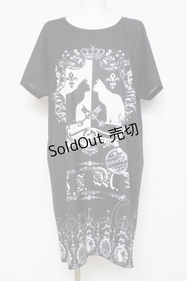 画像1: PUTUMAYO / 猫紋章ptロングTシャツ  黒 Y-26-03-09-133-PT-TS-SZ-ZY (1)