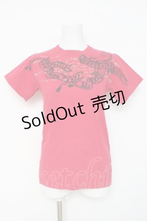 画像: ALGONQUINS / テープリボンpt半袖Tシャツ 1 赤 Y-26-03-09-137-AL-TO-SZ-ZY