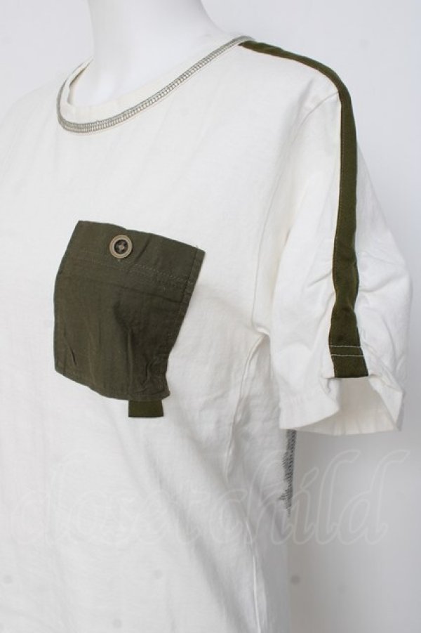 画像3: ALGONQUINS / モザイクシルエットpt半袖カットソー  白 Y-26-03-09-138-AL-TO-SZ-ZY (3)