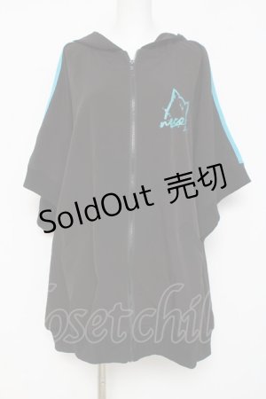 画像: Deorart / ネコミミフードプリントパーカー  黒 Y-26-03-09-139-PU-TO-SZ-ZY