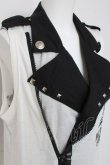 画像4: SEX POT ReVeNGe / ライダース風ノースリーブパーカー  白×黒 Y-26-03-09-141-SP-TO-SZ-ZY (4)