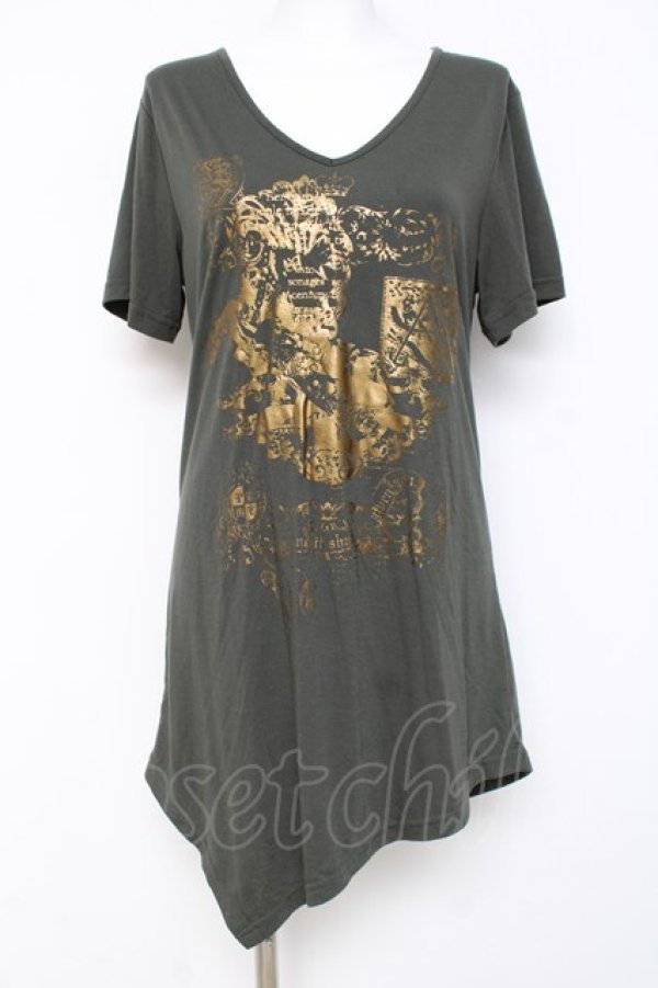 画像1: PUTUMAYO / Strange dream VネックT  カーキ Y-26-03-09-142-PT-TO-SZ-ZY (1)