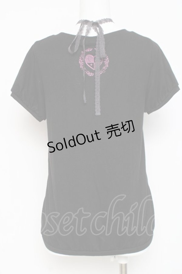 画像2: ALGONQUINS / ラメスペードトップス F 黒 Y-26-03-09-143-AL-TO-SZ-ZY (2)