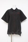 画像1: Physical Drop / ボーイフレンドワークシャツ　  黒×赤 Y-26-03-09-144-LO-BL-SZ-ZY (1)