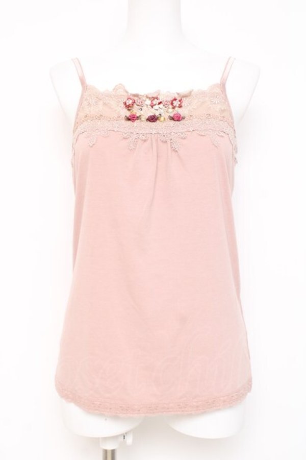 画像1: axes femme / ガーデンキャミソール M ピンク Y-26-03-09-002-AX-TO-SZ-ZY (1)