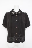 画像1: axes femme POETIQUE / 終わらないお茶会刺繍ブラウス  黒 Y-26-03-09-016-AX-BL-SZ-ZY (1)