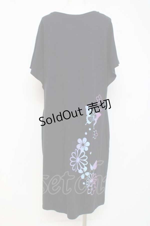 画像2: SEXPOT TOKYO / 華舞花魁ノワールミモレカットソー  黒 Y-26-03-09-147-PU-TO-SZ-ZY (2)