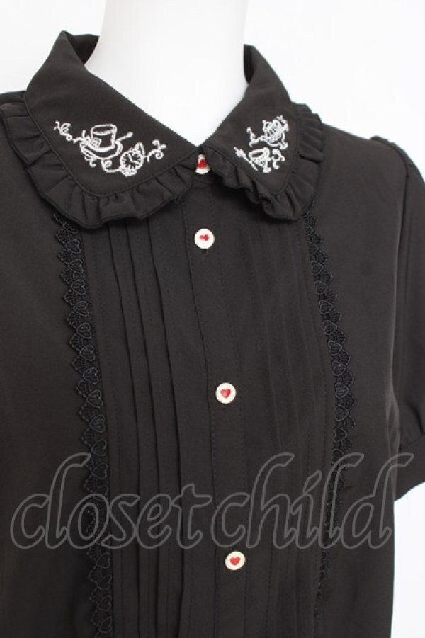 画像3: axes femme POETIQUE / 終わらないお茶会刺繍ブラウス  黒 Y-26-03-09-016-AX-BL-SZ-ZY (3)