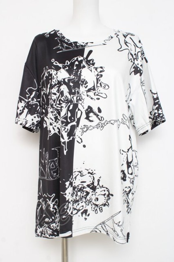 画像1: NieR Clothing / TWO-TONE  F 白×黒 Y-26-03-09-154-PU-TO-SZ-ZY (1)