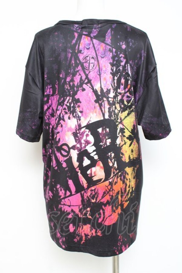 画像2: NieR Clothing / GRAPHIC T SHIRT F 黒×パープル系 Y-26-03-09-155-PU-TS-SZ-ZY (2)