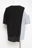 画像2: NieR Clothing / 変則ブロッキングTシャツ F 黒 Y-26-03-09-157-PU-TO-SZ-ZY (2)