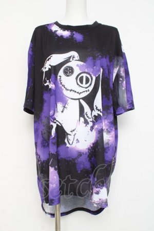 画像: NieR Clothing / タイダイNieRちゃん ZIPカットソー F 黒×紫 Y-26-03-09-158-PU-TO-SZ-ZY