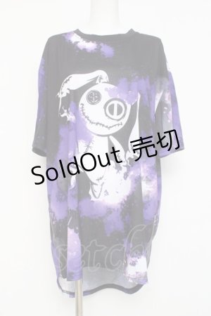 画像: NieR Clothing / タイダイNieRちゃん ZIPカットソー F 黒×紫 Y-26-03-09-158-PU-TO-SZ-ZY