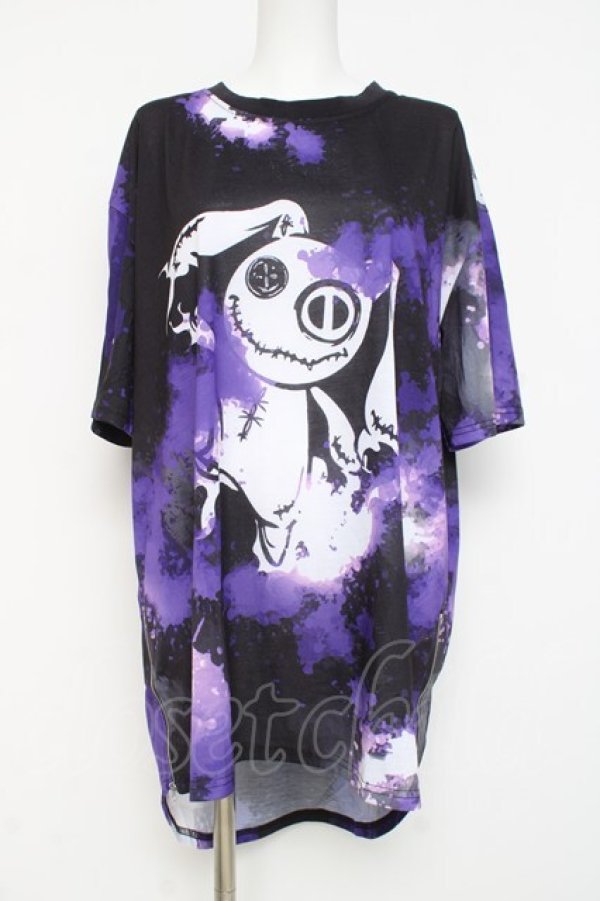 画像1: NieR Clothing / タイダイNieRちゃん ZIPカットソー F 黒×紫 Y-26-03-09-158-PU-TO-SZ-ZY (1)