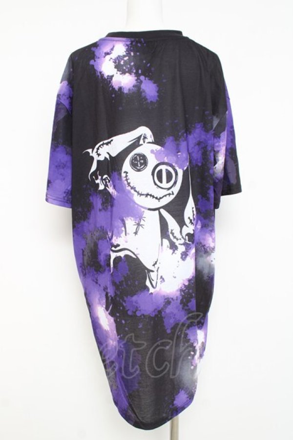 画像2: NieR Clothing / タイダイNieRちゃん ZIPカットソー F 黒×紫 Y-26-03-09-158-PU-TO-SZ-ZY (2)