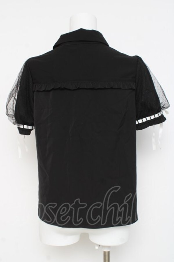 画像2: axes femme POETIQUE / 【多屋来夢コラボ】ベロアレースアップブラウス M 黒 Y-26-03-09-017-AX-BL-SZ-ZY (2)